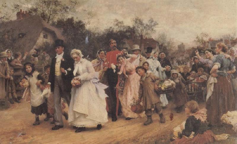 Sir Samuel Fildes The Wedding Procession oil painting picture